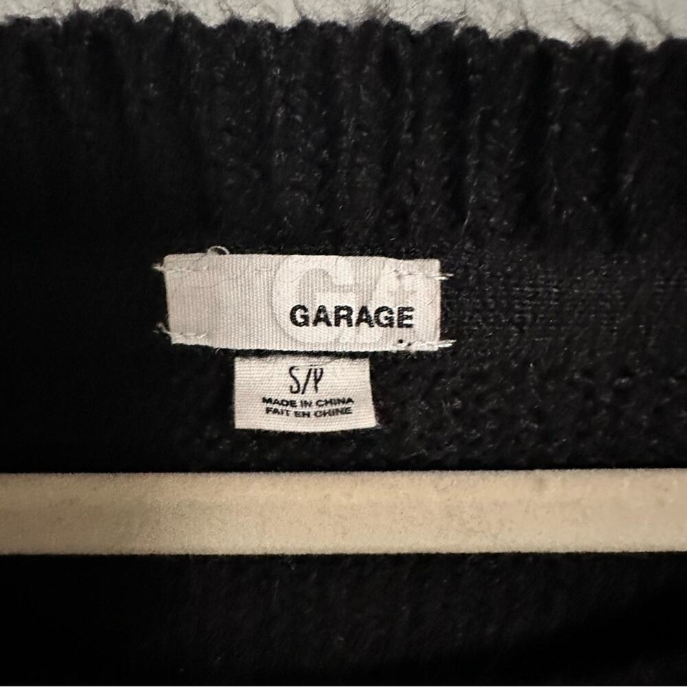 Garage Crewneck Love Long Sleeve Sweater Black White Women Small Valentines Day - Picture 4 of 6
